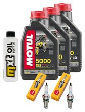 Inspection package 3L 10W-40 + oil filter + 2x spark plug for Kawasaki ER-5 500 ccm Year 2001 - 2006