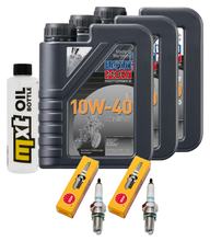 Inspection package 3L 10W-40 + oil filter + 2x spark plug for Kawasaki ER-5 500 ccm Year 2001 - 2006