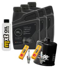 Inspection package 3L 10W-40 + oil filter + 2x spark plug for Kawasaki ER-5 500 ccm Year 2001 - 2006