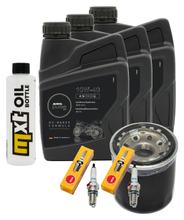 Inspection package 3L 10W-40 + oil filter + 2x spark plug for Kawasaki ER-5 500 ccm Year 2001 - 2006