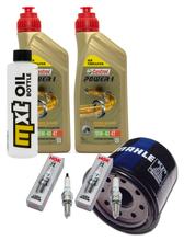 Inspection package 2L 10W-40 + oil filter + 2x spark plug for Kawasaki ER-6 N F 650 ccm Year 2012 - 2013