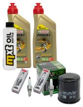 Inspection package 2L 10W-40 + oil filter + 2x spark plug for Kawasaki ER-6 N F 650 ccm Year 2012 - 2013