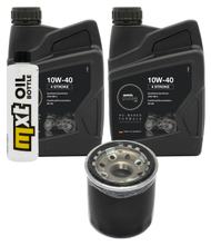 Paquete de inspección 2L 10W-40 + filtro de aceite + 2 bujías para Kawasaki ER-6 N F 650 ccm Año 2012 - 2013