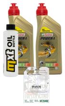 Inspection package 2L 10W-40 + oil filter + 2x spark plug for Kawasaki ER-6 N F 650 ccm Year 2012 - 2013