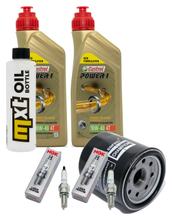 Paquete de inspección 2L 10W-40 + filtro de aceite + 2 bujías para Kawasaki ER-6 N F Vulcan S 650 ccm Año 2009 - 2017