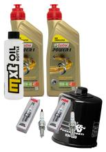 Paquete de inspección 2L 10W-40 + filtro de aceite + 2 bujías para Kawasaki ER-6 N F Vulcan S 650 ccm Año 2009 - 2017