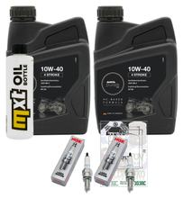 Inspectiepakket 2L 10W-40 + Oliefilter + 2x Bougie voor Kawasaki ER-6 N F Vulcan S 650 ccm Bj. 2009 - 2017