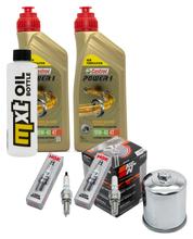 Inspection package 2L 10W-40 + oil filter + 2x spark plug for Kawasaki ER-6 N F Vulcan S 650 ccm Year 2009 - 2017