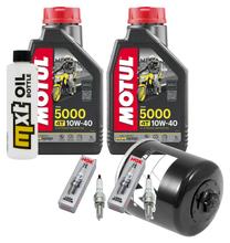 Kit d'inspection 2L 10W-40 + filtre à huile + 2 bougies pour Kawasaki ER-6 N F 650 ccm Année 2006