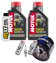 Inspection package 2L 10W-40 + oil filter + 2x spark plug for Kawasaki ER-6 N F 650 ccm Year 2006