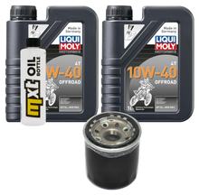 Inspection package 2L 10W-40 + oil filter + 2x spark plug for Kawasaki ER-6 N F 650 ccm Year 2006