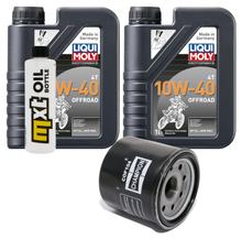 Inspektionspaket 2L 10W-40 + Ölfilter + 2x Zündkerze für Kawasaki ER-6 N F 650 ccm Bj. 2006
