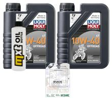 Inspection package 2L 10W-40 + oil filter + 2x spark plug for Kawasaki ER-6 N F 650 ccm Year 2006