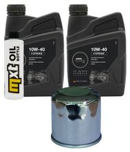 Inspection package 2L 10W-40 + oil filter + 2x spark plug for Kawasaki ER-6 N F 650 ccm Year 2006