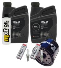 Inspection package 2L 10W-40 + oil filter + 2x spark plug for Kawasaki ER-6 N F 650 ccm Year 2006