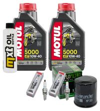 Inspectiepakket 2L 10W-40 + Oliefilter + 2x Bougie voor Kawasaki ER-6 N F 650 ccm Bj. 2007