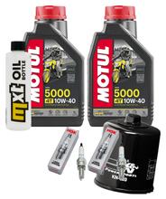 Kit d'inspection 2L 10W-40 + filtre à huile + 2 bougies pour Kawasaki ER-6 N F 650 ccm Année 2007