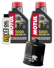 Kit d'inspection 2L 10W-40 + filtre à huile + 2 bougies pour Kawasaki ER-6 N F 650 ccm Année 2007