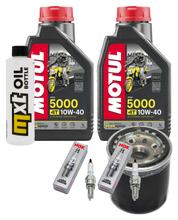Pacchetto di ispezione 2L 10W-40 + filtro olio + 2x candela per Kawasaki ER-6 N F 650 ccm Anno 2007
