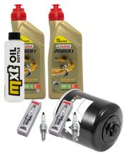 Pacchetto di ispezione 2L 10W-40 + filtro olio + 2x candela per Kawasaki ER-6 N F 650 ccm Anno 2007