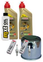 Inspectiepakket 2L 10W-40 + Oliefilter + 2x Bougie voor Kawasaki ER-6 N F 650 ccm Bj. 2008