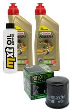 Inspektionspaket 2L 10W-40 + Ölfilter + 2x Zündkerze für Kawasaki ER-6 N F 650 ccm Bj. 2008