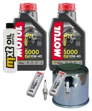 Inspection package 2L 10W-40 + oil filter + 2x spark plug for Kawasaki ER-6 N F 650 ccm Year 2008