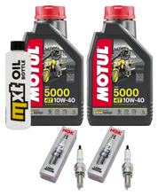 Inspection package 2L 10W-40 + oil filter + 2x spark plug for Kawasaki ER-6 N F 650 ccm Year 2008