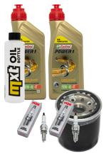 Inspektionspaket 2L 10W-40 + Ölfilter + 2x Zündkerze für Kawasaki ER-6 N F 650 ccm Bj. 2008
