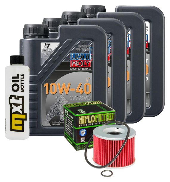 Paquete de inspección 4L 10W-40 + filtro de aceite para Kawasaki GPZ R 750 ccm Año 1984