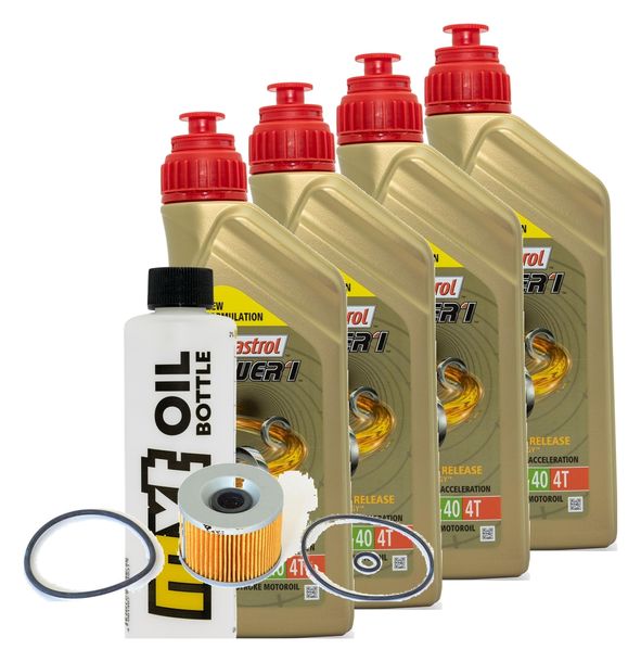 Inspektionspaket 4L 10W-40 + Ölfilter für Kawasaki GPZ R 750 ccm Bj. 1986 - 1987