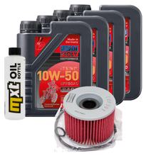 Inspektionspaket 4L 10W-50 + Ölfilter für Kawasaki GPZ R, Yamaha XJR 750 / 1300 ccm Bj. 1988 - 1998