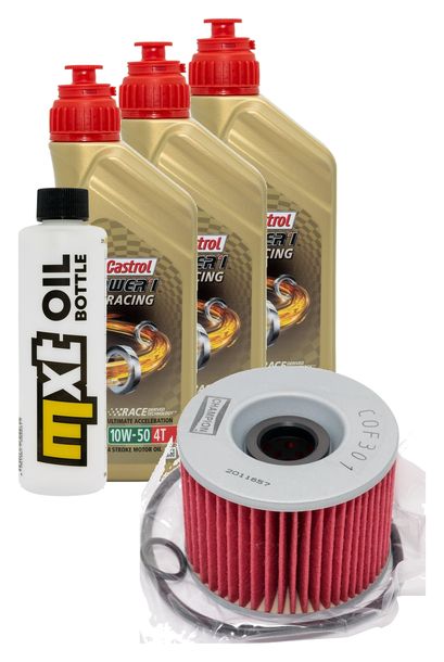 Inspektionspaket 3L 10W-50 + Ölfilter für Kawasaki GPZ R 900 ccm Bj. 1995 - 1996