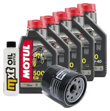 Pacchetto di ispezione 5L 10W-40 + filtro olio per Kawasaki GTR ABS 1400 ccm Anno 2007