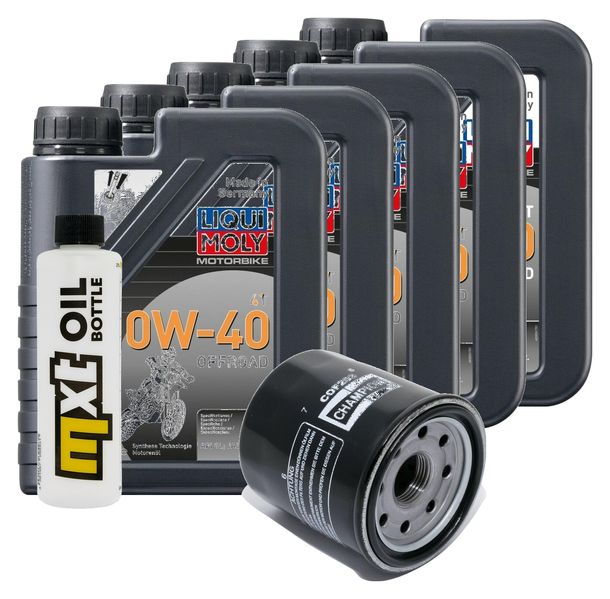 Paquete de inspección 5L 10W-40 + filtro de aceite para Kawasaki GTR ABS 1400 ccm Año 2008 - 2014