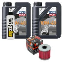 Paquet d'inspection 2L 10W-40+filtre à huile pour Kawasaki KLR 600 ccm Année 1987 - 1988