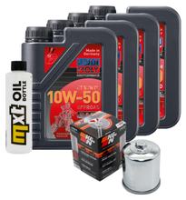 Inspektionspaket 4L 10W-50 + Ölfilter für Yamaha XVS, Kawasaki KLE 500 / 1300 ccm Bj. 2004 - 2010