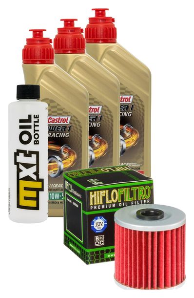 Inspektionspaket 3L 10W-50 + Ölfilter für Kawasaki KLR 650 ccm Bj. 2004