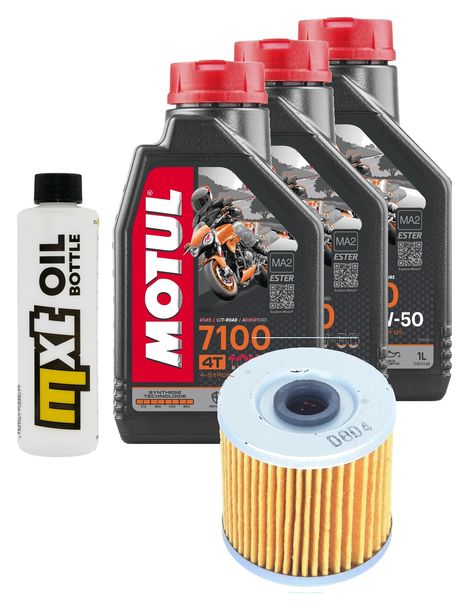 Inspektionspaket 3L 10W-50 + Ölfilter für Kawasaki KLR 650 ccm Bj. 2004