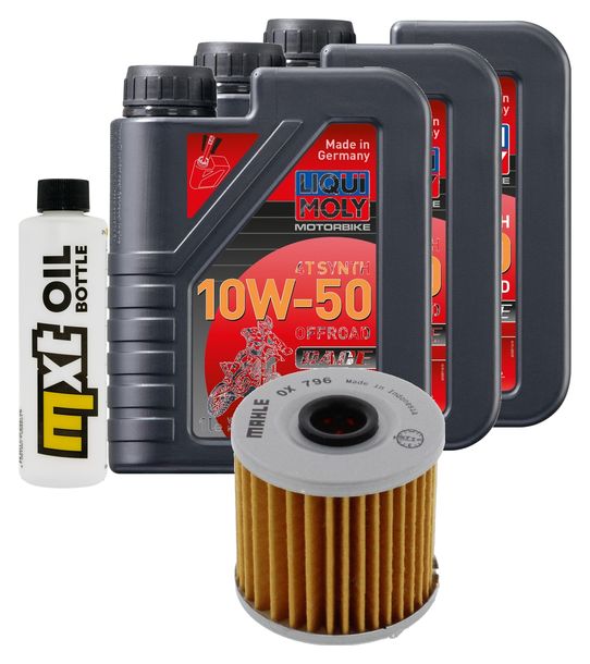 Inspektionspaket 3L 10W-50 + Ölfilter für Kawasaki KLR 650 ccm Bj. 2004