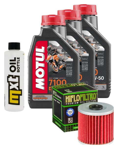 Inspektionspaket 3L 10W-50 + Ölfilter für Kawasaki KLR 650 ccm Bj. 2004