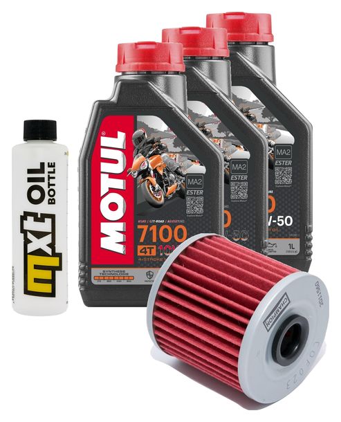 Inspektionspaket 3L 10W-50 + Ölfilter für Kawasaki KLR 650 ccm Bj. 2004