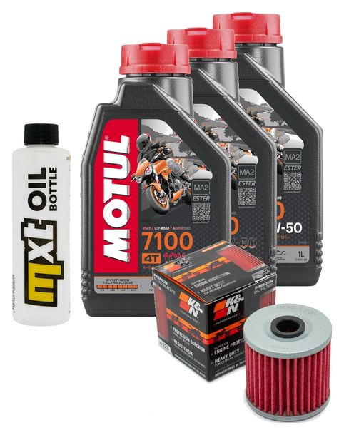 Inspektionspaket 3L 10W-50 + Ölfilter für Kawasaki KLR 650 ccm Bj. 2004