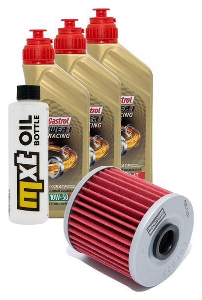 Inspektionspaket 3L 10W-50 + Ölfilter für Kawasaki KLR Tengai 650 ccm Bj. 1992 - 1994