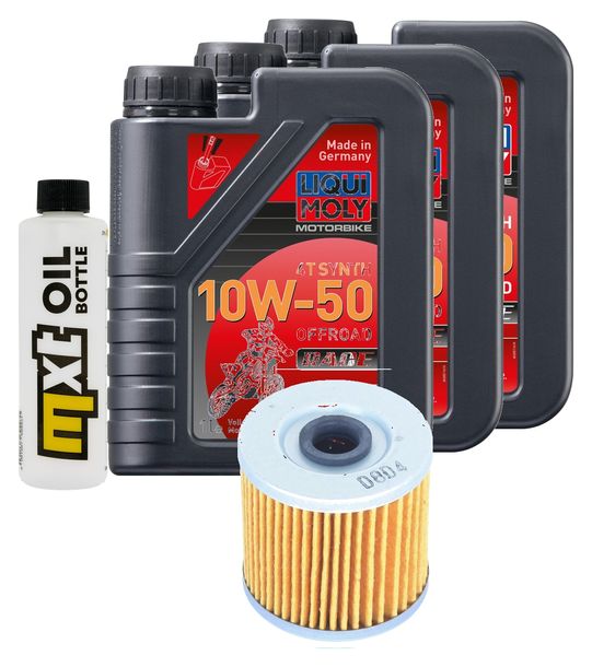 Pacchetto di ispezione 3L 10W-50+filtro olio per Kawasaki KLR Tengai 650 ccm Anno 1992 - 1994
