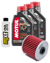 Inspektionspaket 3L 10W-50 + Ölfilter für Kawasaki KLR Tengai 650 ccm Bj. 1992 - 1994