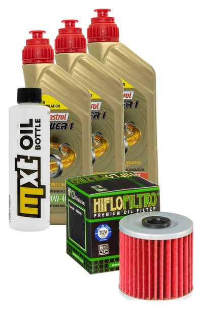 Paquete de inspección 3L 10W-40 con filtro de aceite para Kawasaki KLR KLX R 650 ccm Año 1993 - 2003