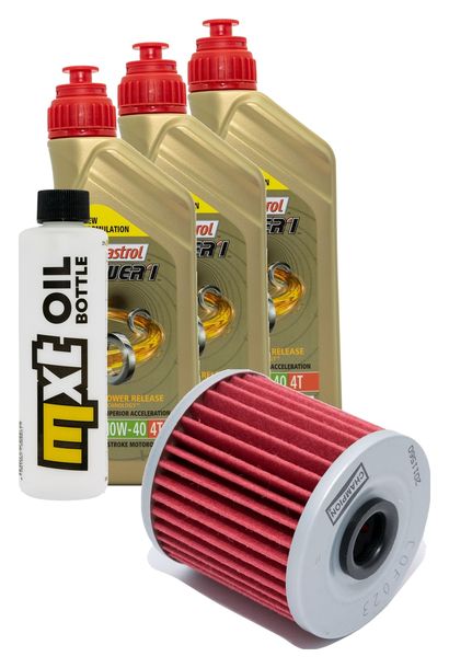 Inspektionspaket 3L 10W-40 + Ölfilter für Kawasaki KLR KLX R 650 ccm Bj. 1993 - 2003