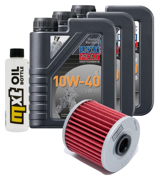 Inspektionspaket 3L 10W-40 + Ölfilter für Kawasaki KLR KLX R 650 ccm Bj. 1993 - 2003
