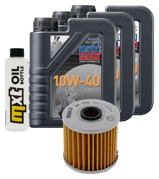 Pacchetto di ispezione 3L 10W-40+filtro olio per Kawasaki KLR KLX R 650 ccm Anno 1993 - 2003